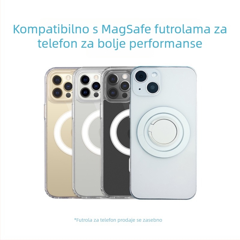 Stojalo za telefon na stol s MagSafe, aluminijska legura, 360° rotacija, protiv vibracija