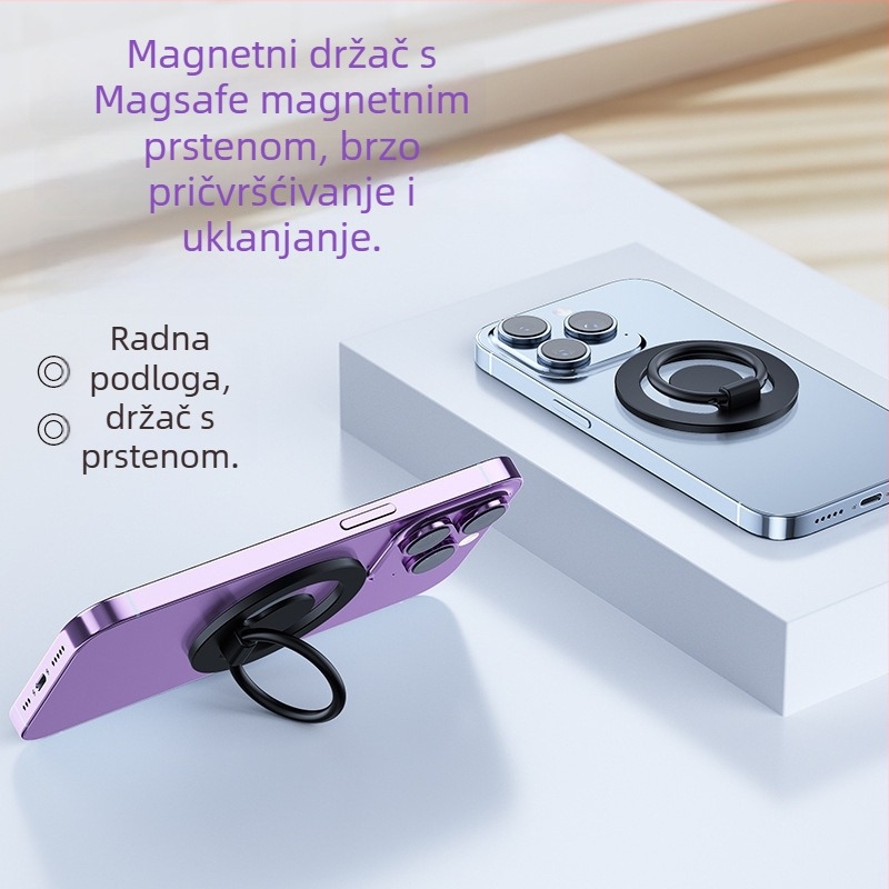 MagSafe magnetski držač prstena za stolni telefon iPhone 15 – metalna konstrukcija