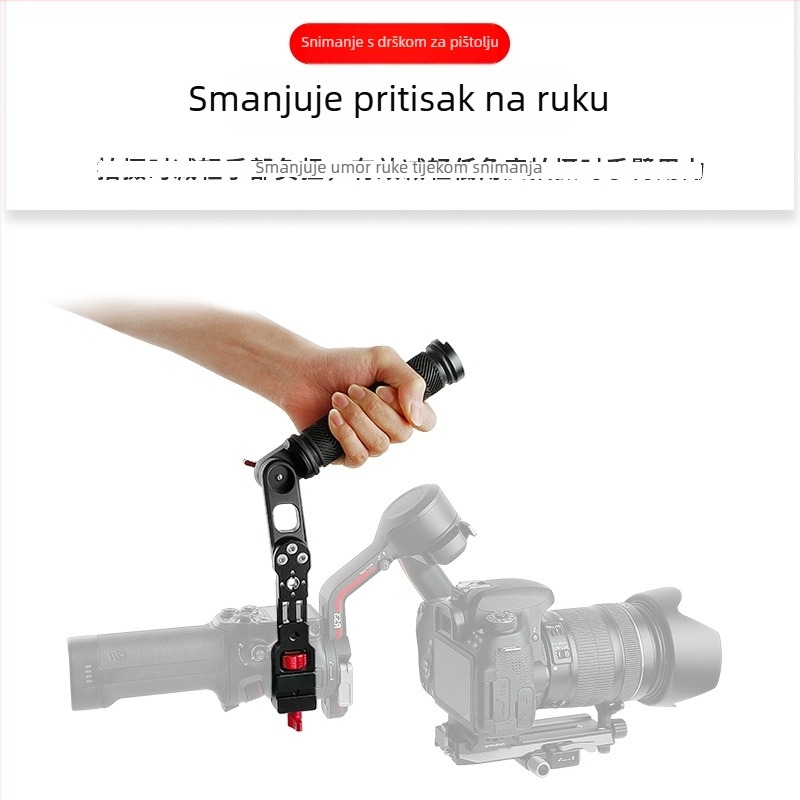Ručni produžni držač za stabilizator, aluminijska legura, prozračan dizajn s višestrukim otvorima, bayonetni nosač, za RS2 RS3 RSC2, 263 g