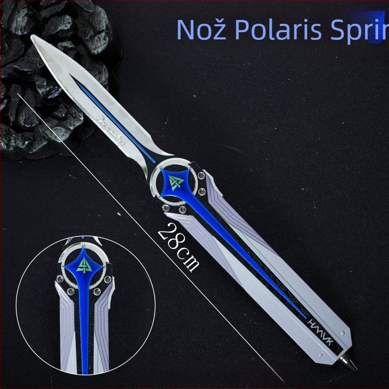 Metalni ukras oružja Delta Polaris, dvostrano elastični nož, model Moment Animation