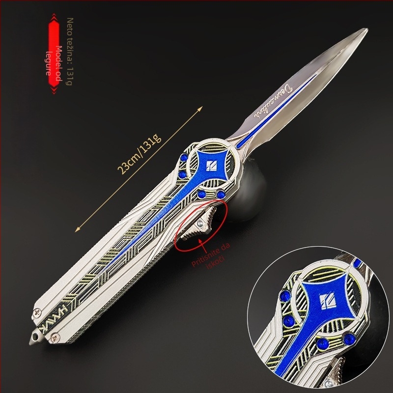 Metalni ukras oružja Delta Polaris, dvostrano elastični nož, model Moment Animation