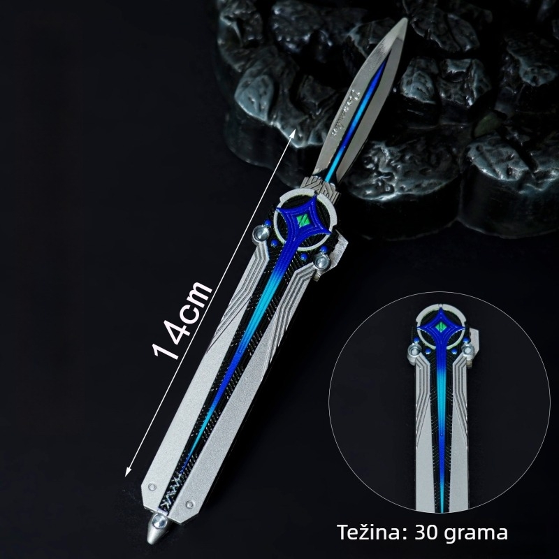 Metalni ukras oružja Delta Polaris, dvostrano elastični nož, model Moment Animation