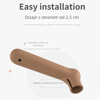 Silicijski zaštitni poklopac ručke vrata s zaštitom od krađe, antistatički i protiv sudara - Beishuqin, pravokutni oblik, pakiranje 3000 komada, podrijetlo Kina