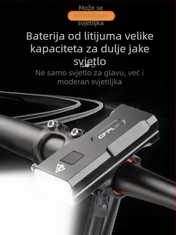 Prednja svjetiljka za planinski bicikl – noćna vožnja, dugotrajna baterija, punjiva, profesionalna razina, vrlo svijetla