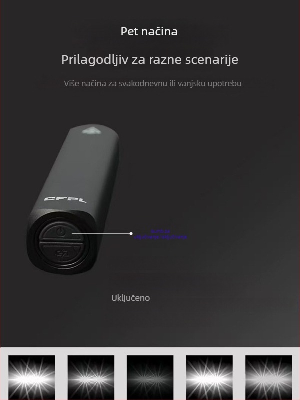 Prednja svjetiljka za planinski bicikl – noćna vožnja, dugotrajna baterija, punjiva, profesionalna razina, vrlo svijetla