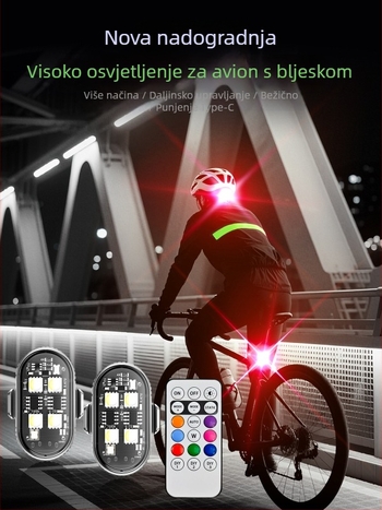 Geotaai universalna bežična upozoravajuća svjetlost za dronove, motocikle, automobile i bicikle; strobo svjetlo; prilagodba dostupna.