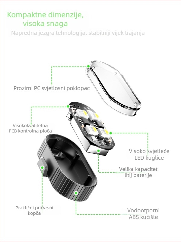 Geotaai universalna bežična upozoravajuća svjetlost za dronove, motocikle, automobile i bicikle; strobo svjetlo; prilagodba dostupna.