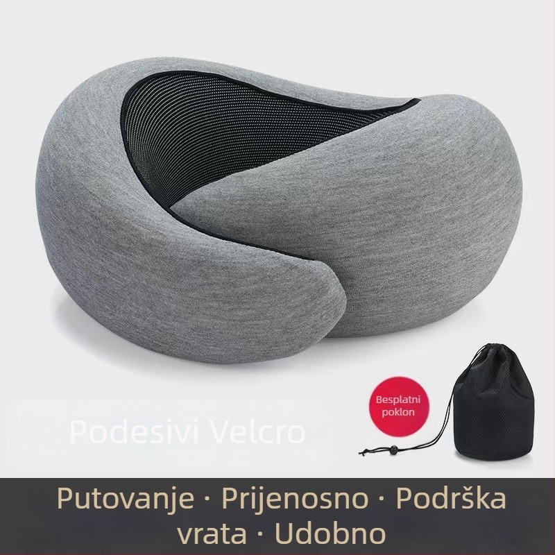 Jastuk za vrat u obliku U s memorijskom pjenom, Modal tkanina, za putovanje automobilom, moderni minimalistički stil