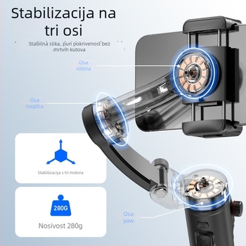 Stabilizator za pametni telefon s tri osi, prepoznavanjem lica, Bluetoothom i daljinskim upravljačem (Model M02)
