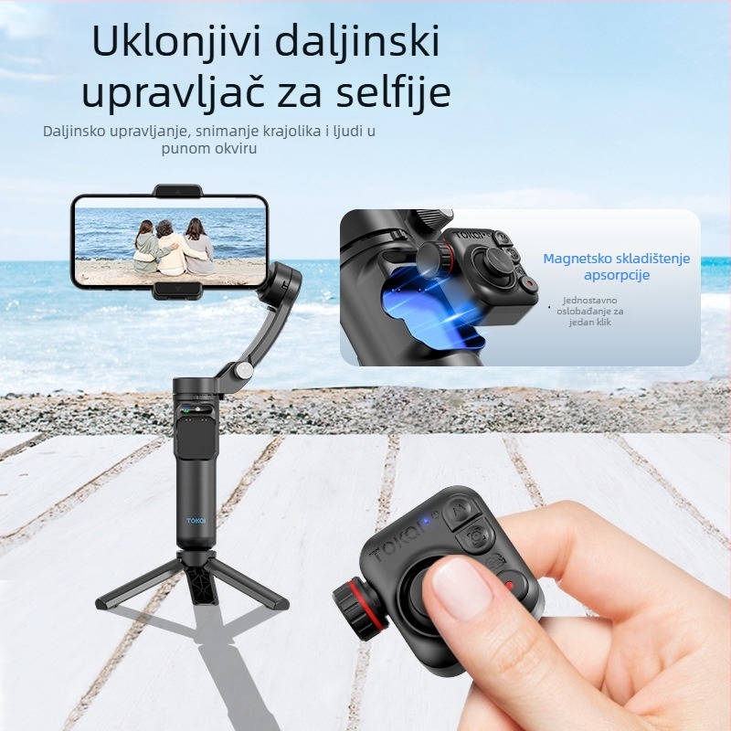 Stabilizator za pametni telefon s tri osi, prepoznavanjem lica, Bluetoothom i daljinskim upravljačem (Model M02)