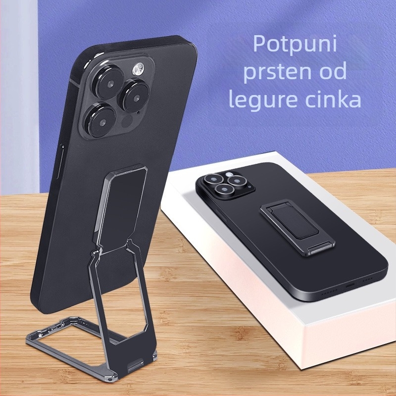 Držač za telefon s prstenom, zlitina cinka, prijenosni, sklopivi, universalni