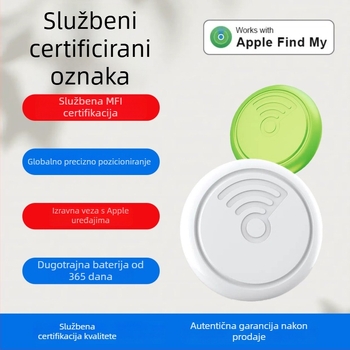 NLT-10 iOS anti-izgubljivi lokator — lokalizator za djecu, starije i kućne ljubimce uz upozorenje na gubitak; nošenje: narukvica ili gumena kopča