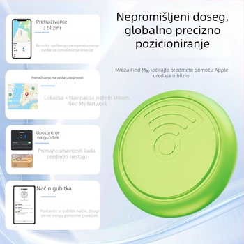 NLT-10 iOS anti-izgubljivi lokator — lokalizator za djecu, starije i kućne ljubimce uz upozorenje na gubitak; nošenje: narukvica ili gumena kopča