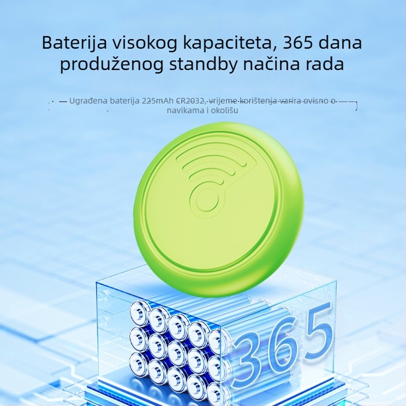 NLT-10 iOS anti-izgubljivi lokator — lokalizator za djecu, starije i kućne ljubimce uz upozorenje na gubitak; nošenje: narukvica ili gumena kopča