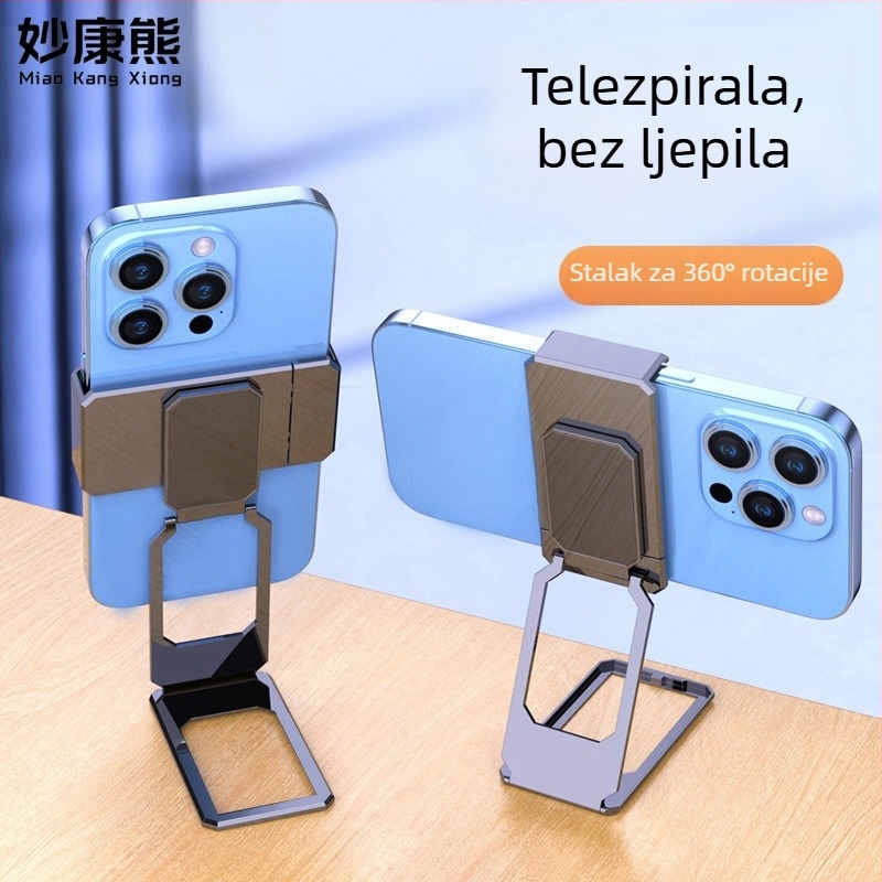 Miaokang bear Lazy Bracket držač za telefon – legura, dvostruki prsten, sklopivi stolni držač, univerzalno