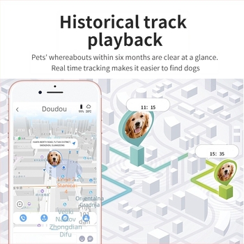 GPS tracker za kućne ljubimce (mačke i psi) – pozicioniranje GPS/BDS, točnost 10–50 m, sustav alarma ograde, IP67 vodootporno, podrška Baidu/Google karata