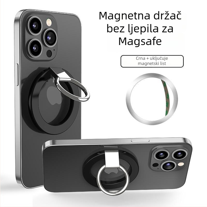MagSafe magnetski držač za telefon s prstenom, konstrukcija od cinkovog legura, izuzetno jaka magnetska fiksacija, podesiva pod različitim kutovima, minimalistički dizajn