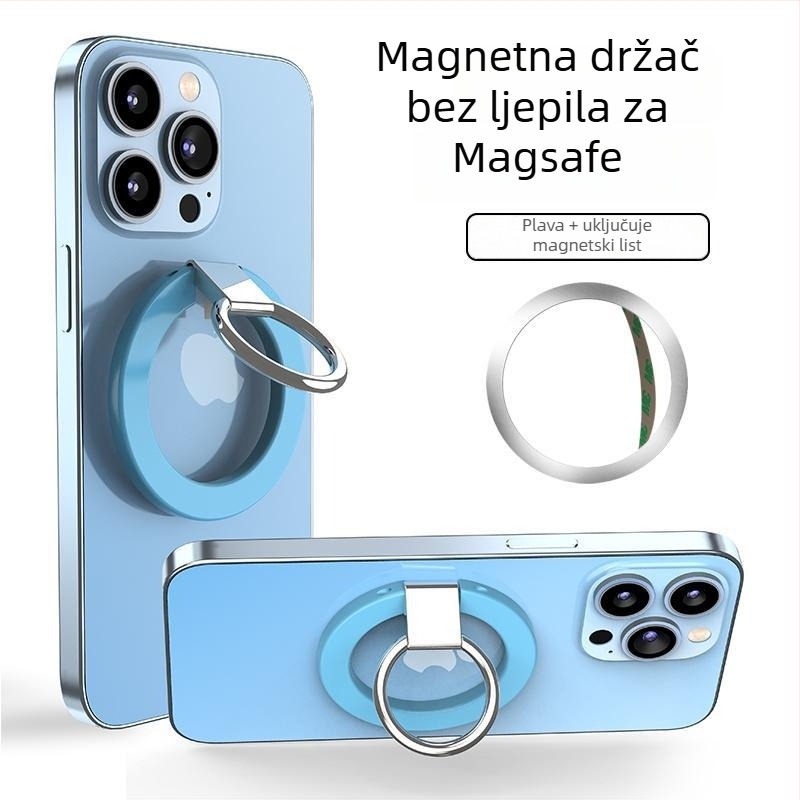 MagSafe magnetski držač za telefon s prstenom, konstrukcija od cinkovog legura, izuzetno jaka magnetska fiksacija, podesiva pod različitim kutovima, minimalistički dizajn