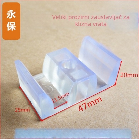 OSB inteligentni set dodatne opreme za tuš kabinu za staklena klizna vrata – tijelo od aluminijskog legura, pravokutnog oblika, model 1, uključuje blok protiv sudara s kožnom podlogom, klizna vrata, pozicionirajuća perla i zaustavljač