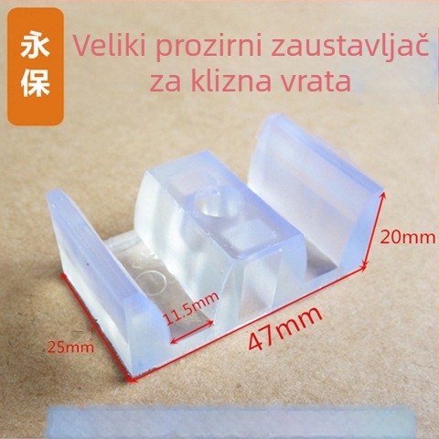 OSB inteligentni set dodatne opreme za tuš kabinu za staklena klizna vrata – tijelo od aluminijskog legura, pravokutnog oblika, model 1, uključuje blok protiv sudara s kožnom podlogom, klizna vrata, pozicionirajuća perla i zaustavljač