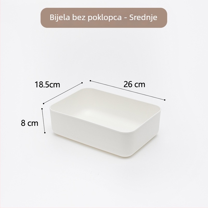 Plastična kutija za skladištenje s poklopcem - velika zapremina, PP materijal, može se slagati, za odjeću, donje rublje i igračke