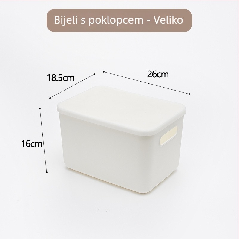 Plastična kutija za skladištenje s poklopcem - velika zapremina, PP materijal, može se slagati, za odjeću, donje rublje i igračke