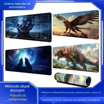 Podložak za miš – guma+tkanina, jednostrana, debljina 2–6 mm, toplinski prijenos, prilagođeni logotip, oblik podloge za igru