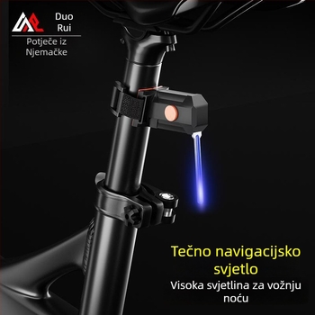USB punjivo stražnje svjetlo za bicikl – sigurnost noćne vožnje za cestovne i planinske bicikle, branda Senowoiry/ji rui, bez prilagodbe