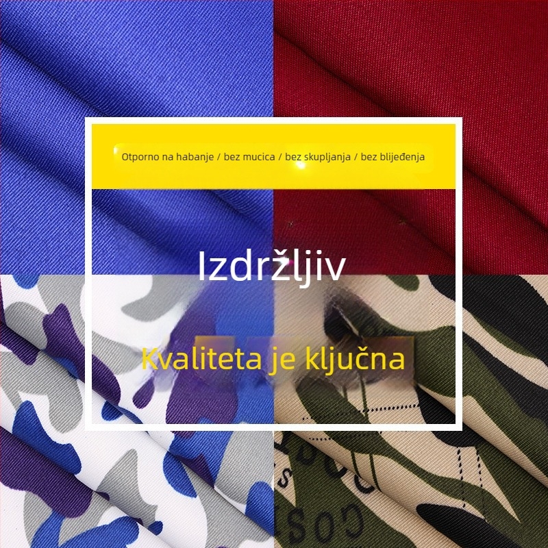 Muški radni kaput s kamuflažom, plava boja, dugi rukavi, za popravke automobila, otporan na mrlje i habanje, proljeće i jesen.
