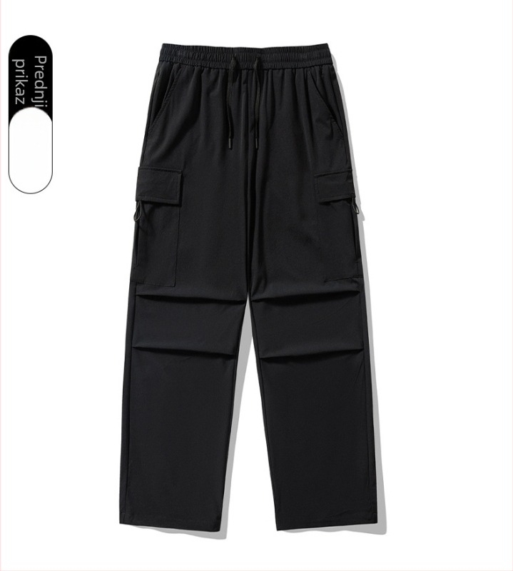 Muške brzo-sušeće cargo hlače — ljeto, s više džepova, ravnog kroja, lagane i prozračne, tkanina od nylon-spandex smjese
