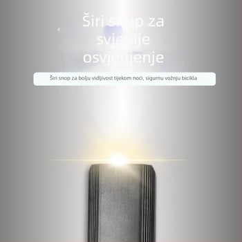 Prednje svjetlo za bicikl s visokim sjajem, ugrađeni snažni zvučni signal, USB-C punjenje, baterija 800 mAh, brzo izdvojivo postavljanje