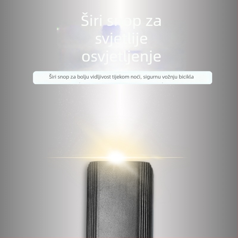 Prednje svjetlo za bicikl s visokim sjajem, ugrađeni snažni zvučni signal, USB-C punjenje, baterija 800 mAh, brzo izdvojivo postavljanje