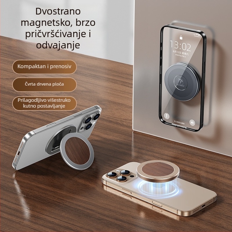 Paifan MagSafe magnetski prstenasti nosač – ultra-tanki stolni držač za telefon, legura M01, MagSafe kompatibilan, dvostrano magnetsko privlačenje