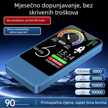 Prijenosni WiFi i mobilni punjač 2-u-1, za igranje i streaming, WiFi 6 i kompatibilnost s tri mreže