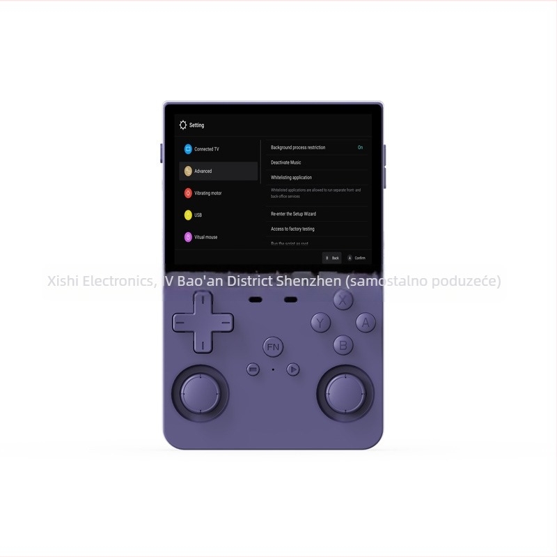 Prijenosna joystick igraća konzola s nostalgičnim retro stilom, RPG igre (128GB memorije, USB OTG, open-source OS, bežična veza, autentičan softver)