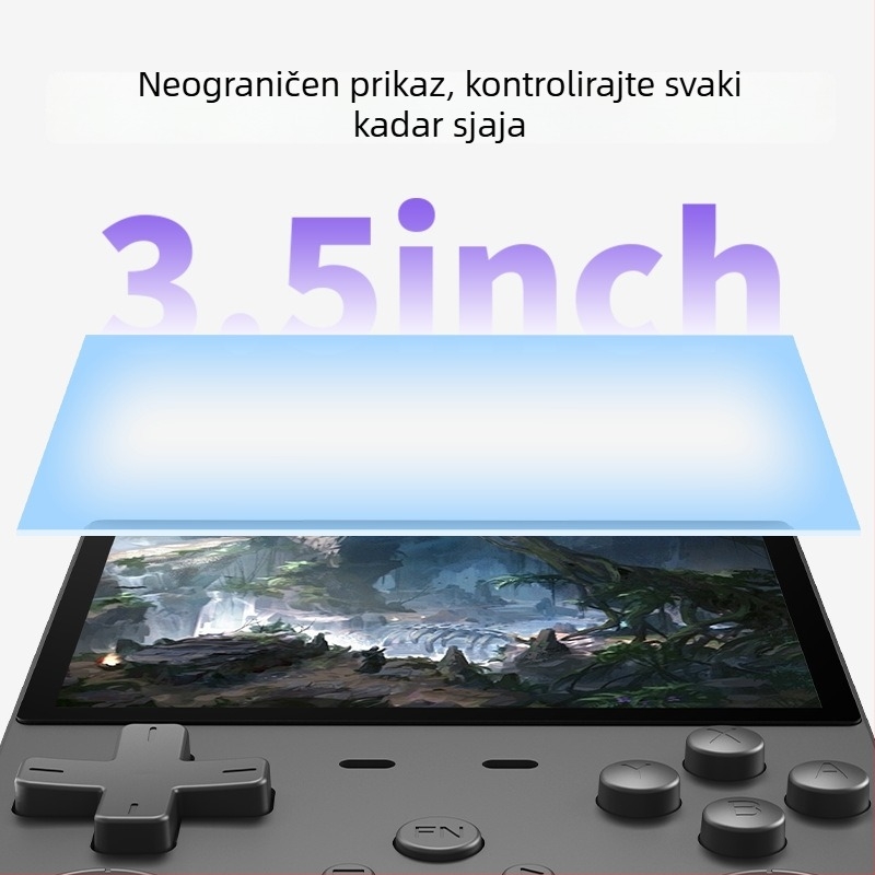 Prijenosna joystick igraća konzola s nostalgičnim retro stilom, RPG igre (128GB memorije, USB OTG, open-source OS, bežična veza, autentičan softver)
