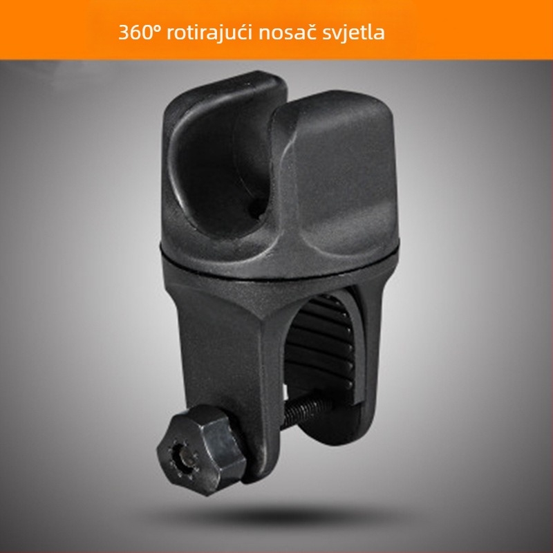 Višestruki U-oblik držač lampe s 360° rotacijom, auto klip i nosač za bicikl, USB-C, 1200mAh, montaža remenom