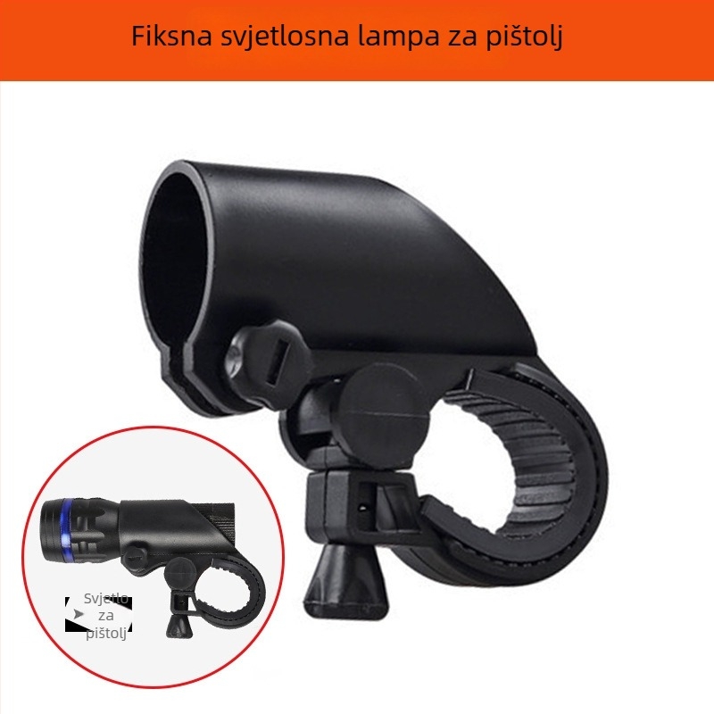 Višestruki U-oblik držač lampe s 360° rotacijom, auto klip i nosač za bicikl, USB-C, 1200mAh, montaža remenom