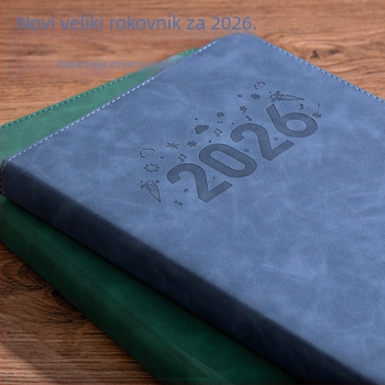 Bilježnica Qiao Sen, PU koža, nitno vezivanje, Daolin papir, 200-300 stranica, poslovni stil