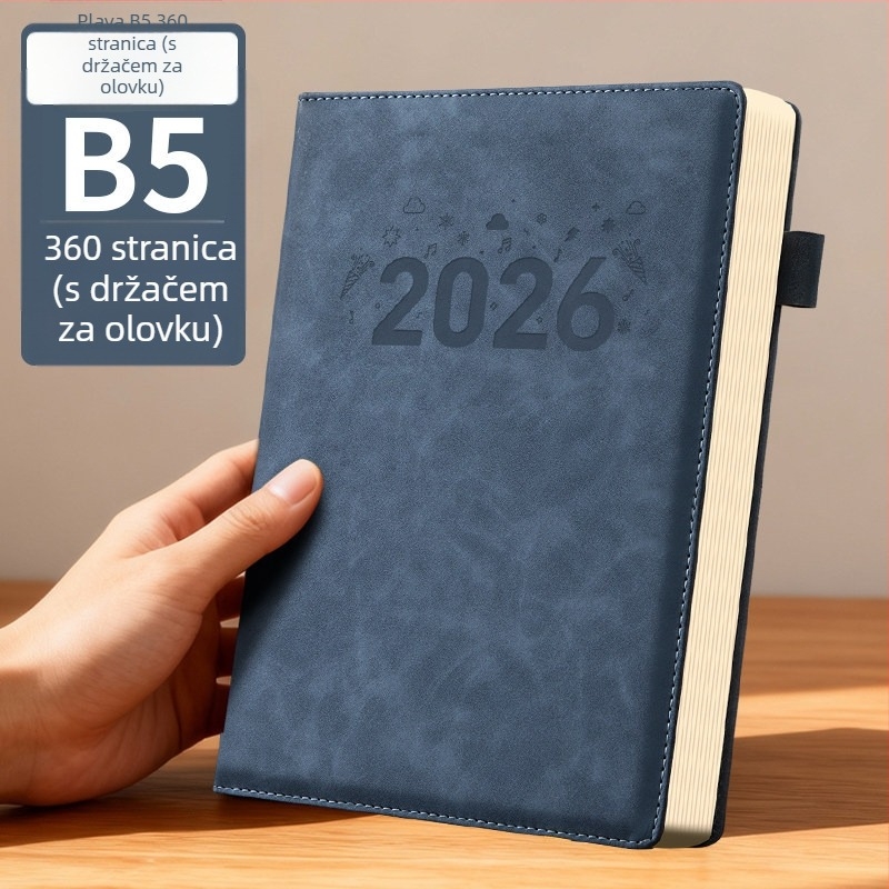 Bilježnica Qiao Sen, PU koža, nitno vezivanje, Daolin papir, 200-300 stranica, poslovni stil