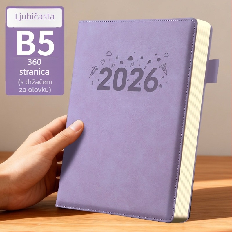 Bilježnica Qiao Sen, PU koža, nitno vezivanje, Daolin papir, 200-300 stranica, poslovni stil