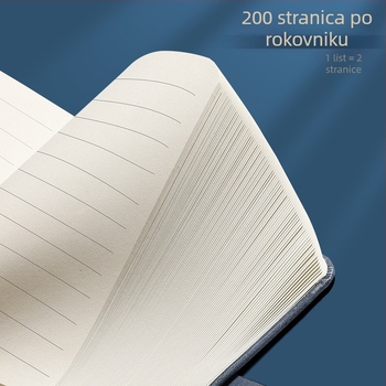 Bilježnica Starship – omot od imitacije kože, bežično povezivanje, Dowling papir 80 g, 100–200 stranica
