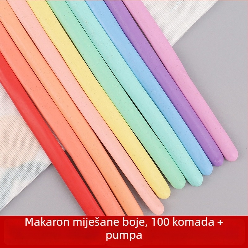 Set balona za djecu s crtanim motivima, netoksični debeli gumeni baloni, raznovrsni dugi baloni u obliku srca, baloni za igru