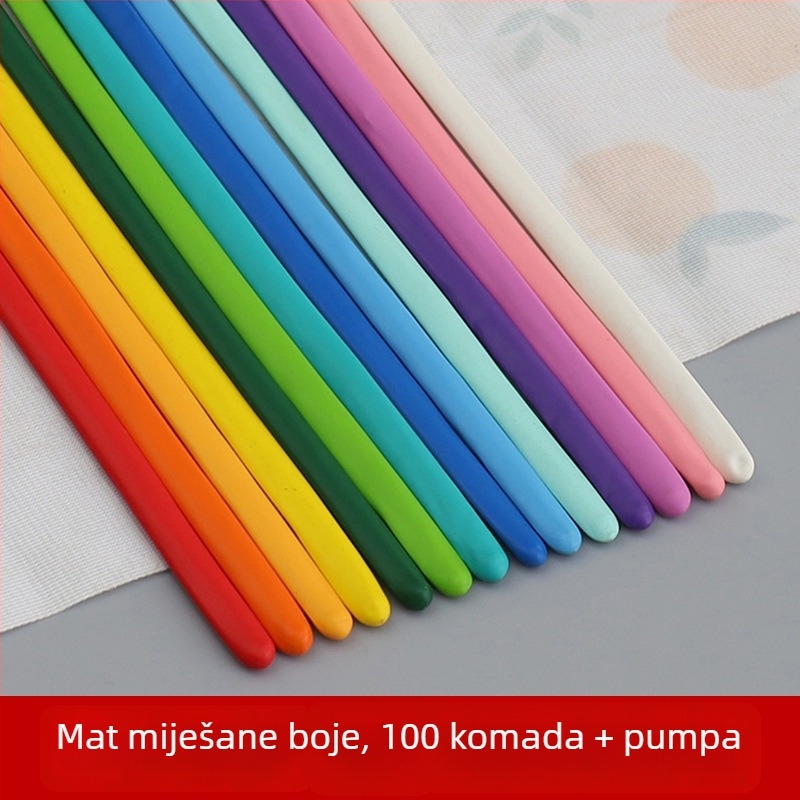 Set balona za djecu s crtanim motivima, netoksični debeli gumeni baloni, raznovrsni dugi baloni u obliku srca, baloni za igru