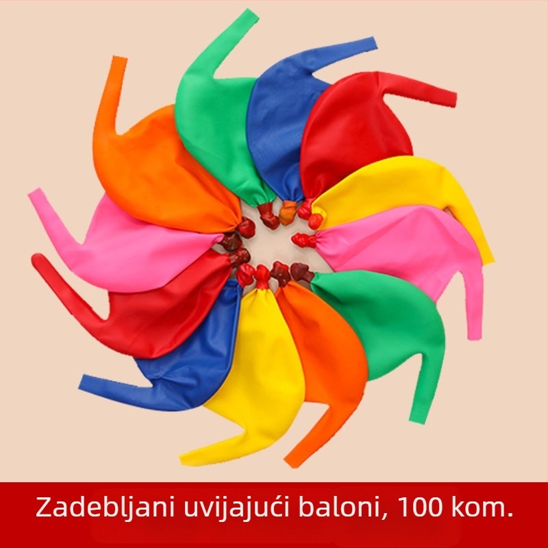 Set balona za djecu s crtanim motivima, netoksični debeli gumeni baloni, raznovrsni dugi baloni u obliku srca, baloni za igru