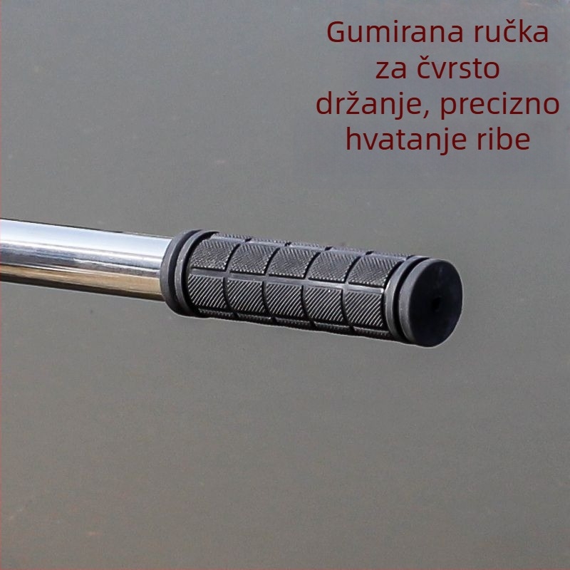 A1R Nehrđajući čelik, dugačka šipka, čvrst unutarnji prsten, glava mreže za bacanje, mreža 0,3