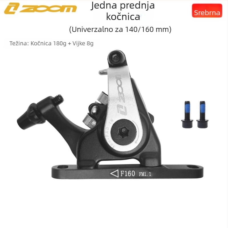 Zoom komplet kočnica za cestovni bicikl s diskom, mehanički, prednji i stražnji, DB700