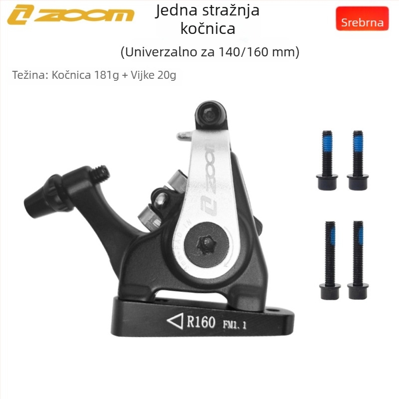 Zoom komplet kočnica za cestovni bicikl s diskom, mehanički, prednji i stražnji, DB700