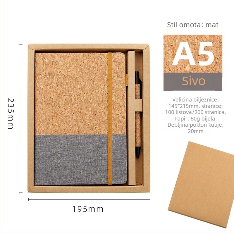 Bilježnica s PP omotom, Francusko uvez, Dowling papir, 100 g/m²
