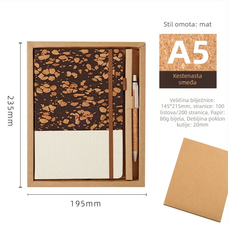 Bilježnica s PP omotom, Francusko uvez, Dowling papir, 100 g/m²